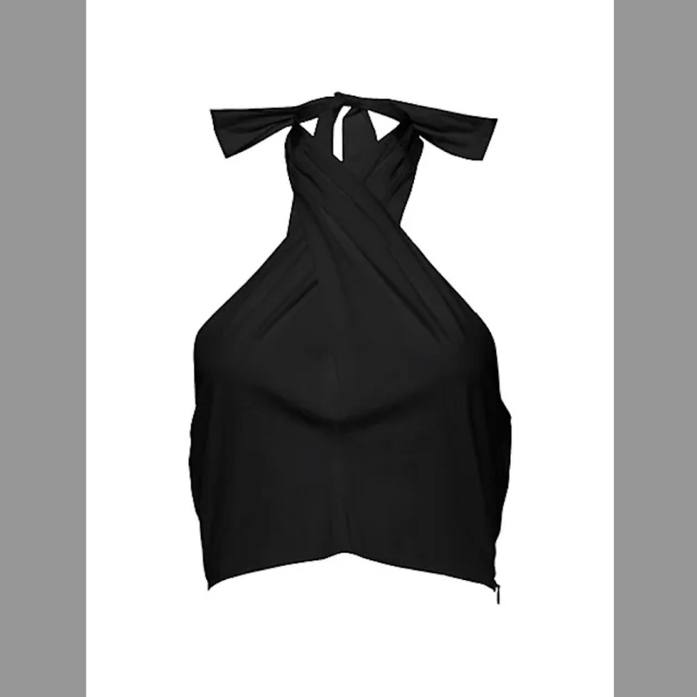 STAUD Black Halter Top